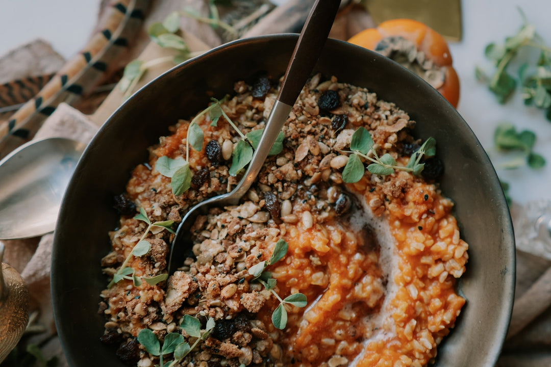 Recipe: Pumpkin Brown Butter Rice with Miso Crumble