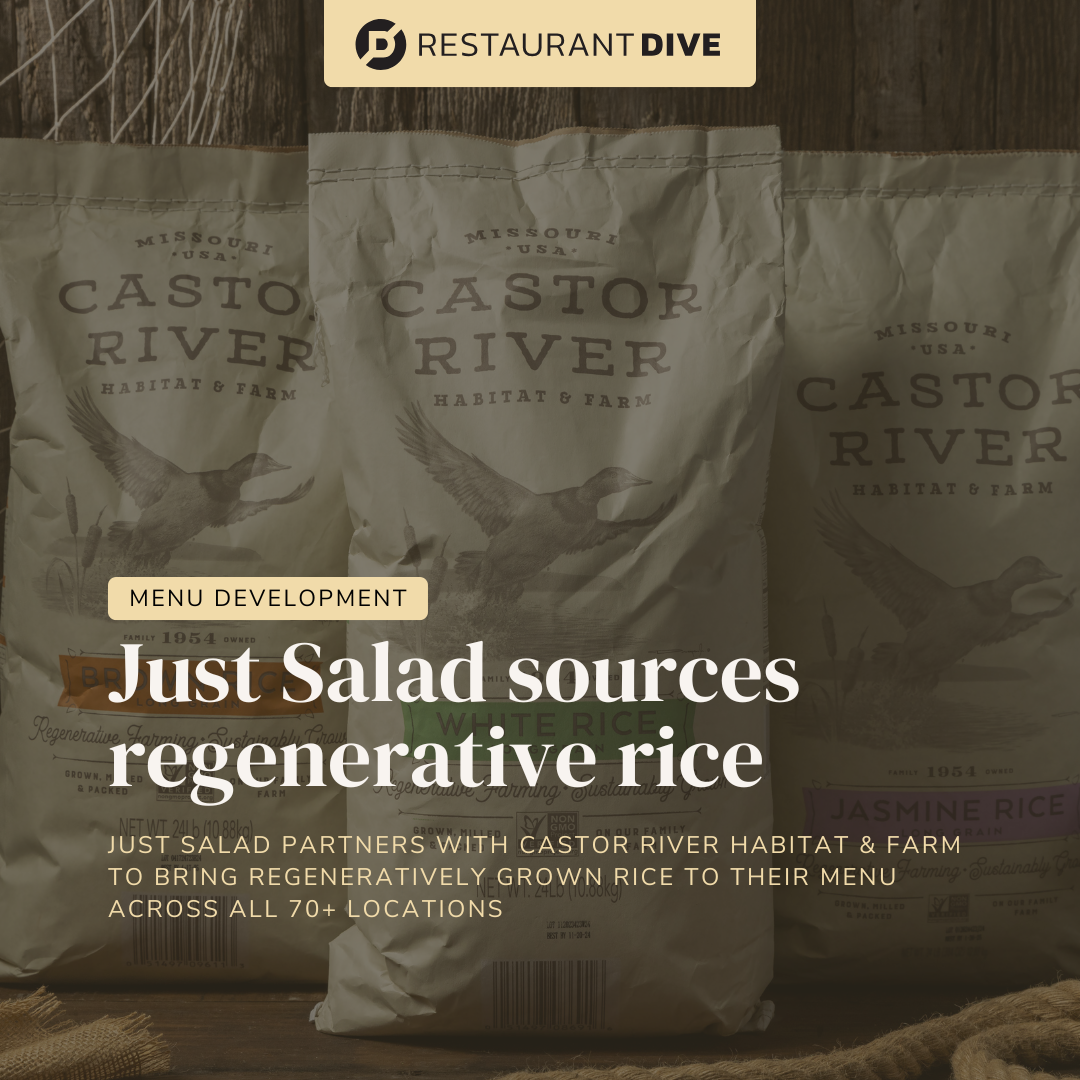 Castor Rice Just Salad Sources Regenerative Rice – Castor River Habitat & Farm